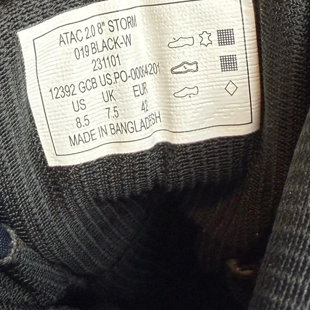 5.11 Tactical Men's A.T.A.C. 2.0 8" Black Size 8.5‎ - Picture 6 of 6